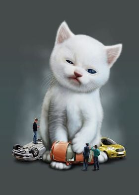 KITTEN VS CARS