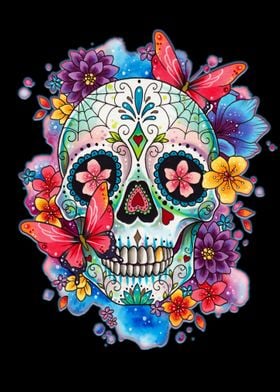 Tattoo Style Sugar Skull 