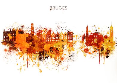 Bruges Belgium Skyline