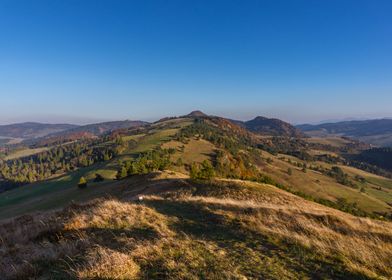 The Pieniny at sunset