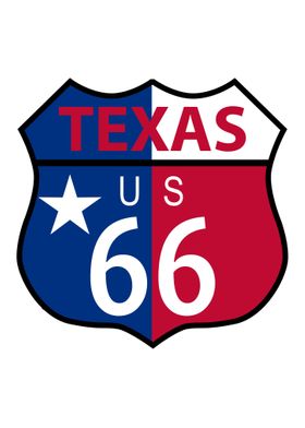 Route 66 Texas sign