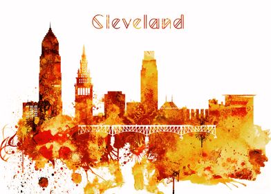 Cleveland Ohio Skyline