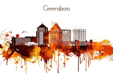 Greensboro NC Skyline