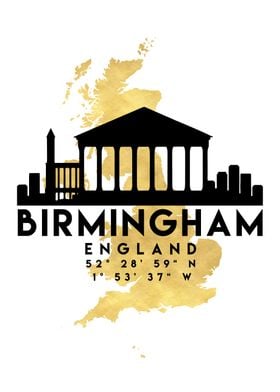 Birmingham Map Skyline