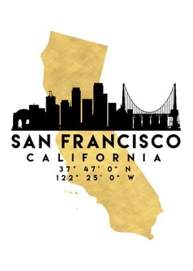 San Francisco Map Skyline