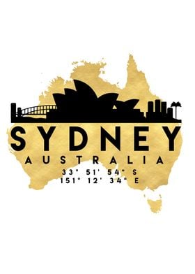 Sydney Map Skyline