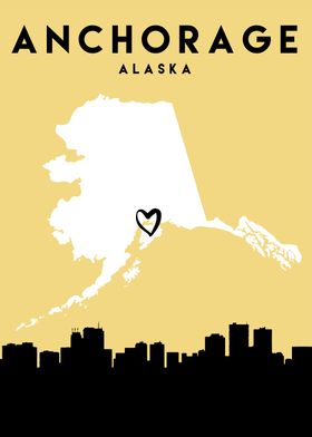 Anchorage Map Skyline