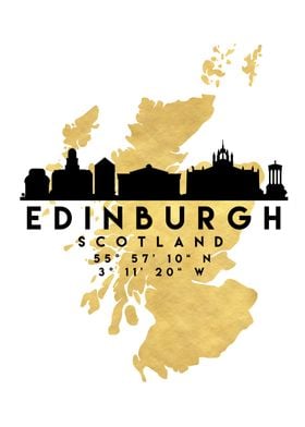 Edinburgh Map Skyline