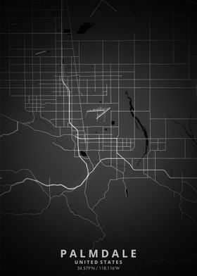 Palmdale Map Posters