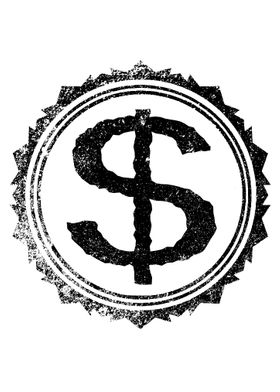 Dollar Rubber Stamp