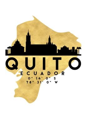 Quito Map Skyline Ecuador