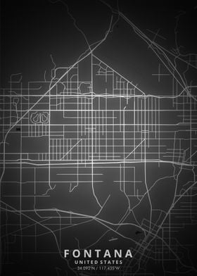 Fontana Map Posters