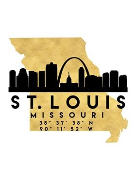 St Louis Map Skyline