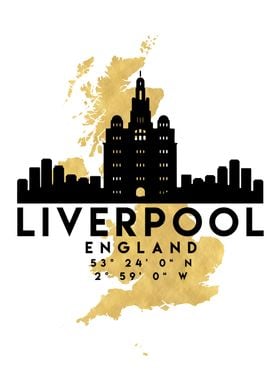 Liverpool Map Skyline