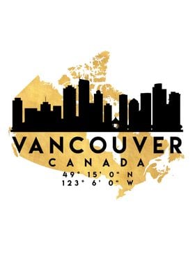 Vancouver Map Skyline