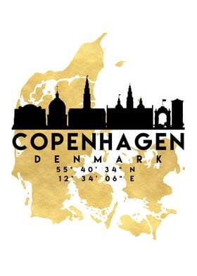 Copenhagen Map Skyline