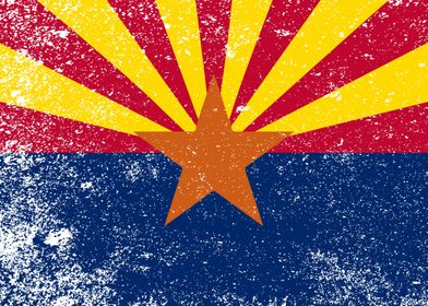 Arizona State Flag Grunge