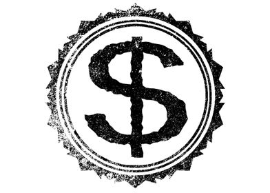 Dollar Rubber Stamp