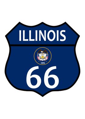Route 66 Illinois Sign