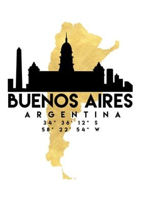 Buenos Aires Map Skyline