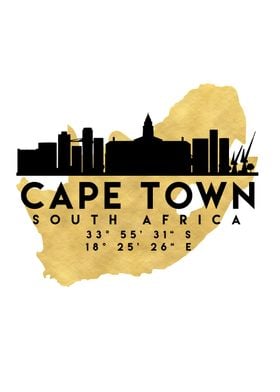 Cape Town Map Skyline