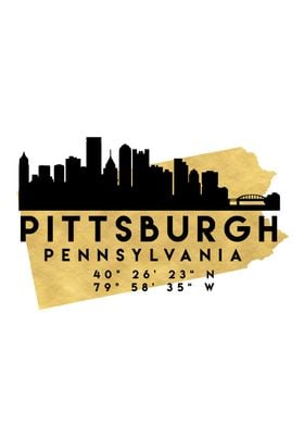 Pittsburgh Map Skyline