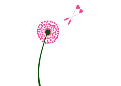 Dandelion Heart Seed Lover