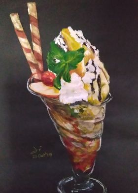 Icecream in acrylic