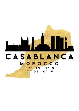 Casablanca Map Skyline