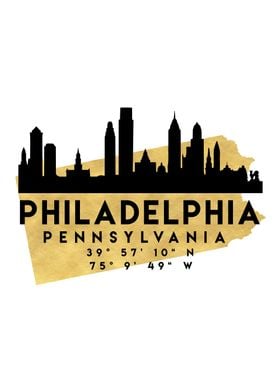 Philadelphia Map Skyline