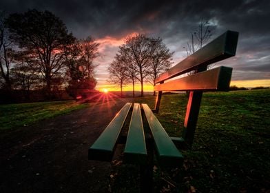 Sunset at Ravenhill park