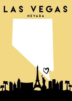 Las Vegas Map Skyline