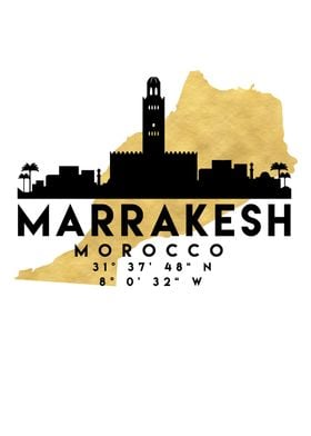 Marrakesh Map Skyline