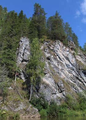 rocky coast of Koiva river