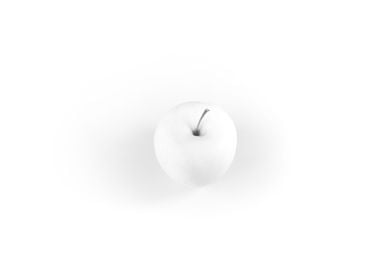 White apple on white