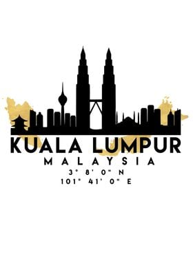 Kuala Lumpur Map Skyline