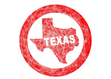 Texas Map Stamp