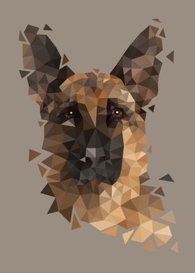 Low Poly German Shepherd