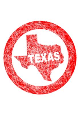 Texas Map Stamp