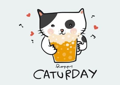 Happy Caturday cat beer