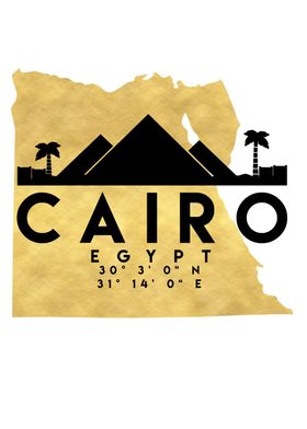 Cairo Map Skyline Egypt