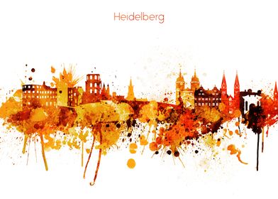 Heidelberg Germany Skyline