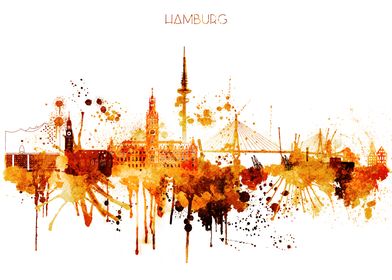 Hamburg Germany Skyline