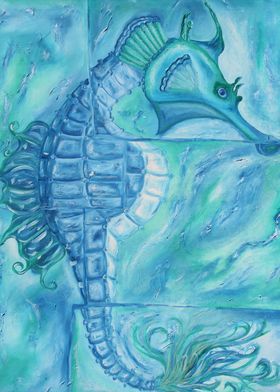 Blue Seahorse