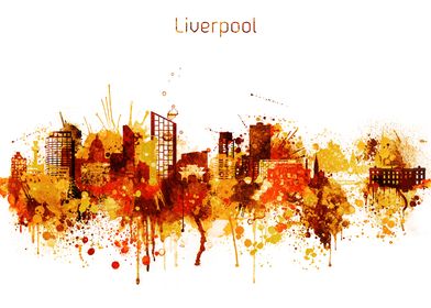 Liverpool England Skyline