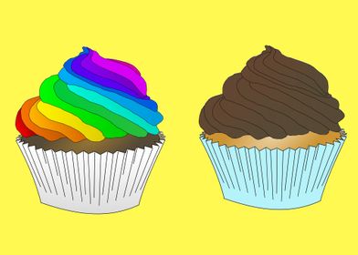colorful cupcakes art