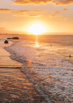 Surf Sunset in Tahiti