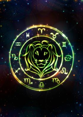 Zodiac glowing Leo