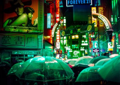 Shibuya in Rain