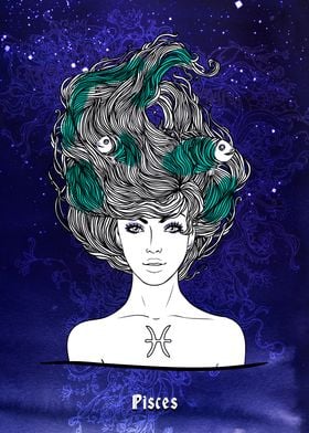 Zodiac female Pisces